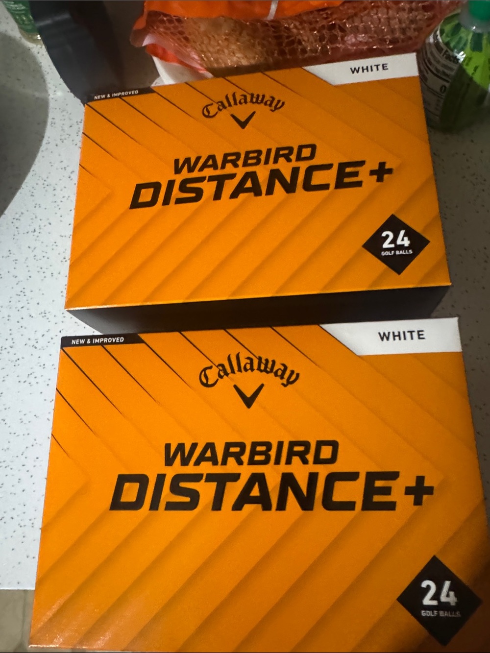 Callaway Warbird Distance+ Orange and White Golf Ball Boxes 2 boxes 48 balls